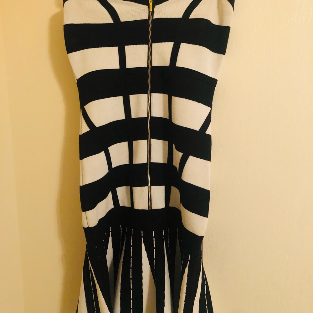 black and white dress